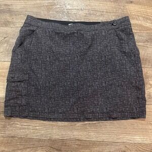 Columbia‎ Omni Freeze Skort Size 12 Grey Black Textured Pleated Skirt Shorts